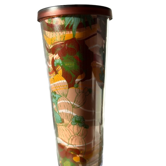 Starbucks Terracotta Desert Cactus Succulent Summer Venti Tumbler 24oz Lid Straw - Picture 5 of 8
